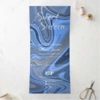 Eleganter süßer flüssiger Marmor | Agate Blue