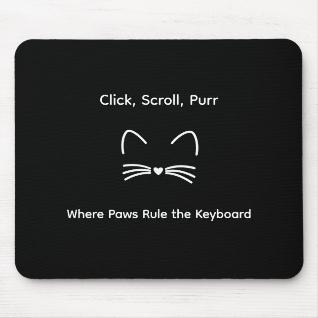 Eleganter Süßer Katzenliebhaber Trendiger Klassisc Mousepad (Vorne)