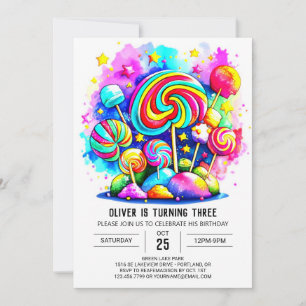 Eleganter Sweet Chocolate Printable Birthday Einladung