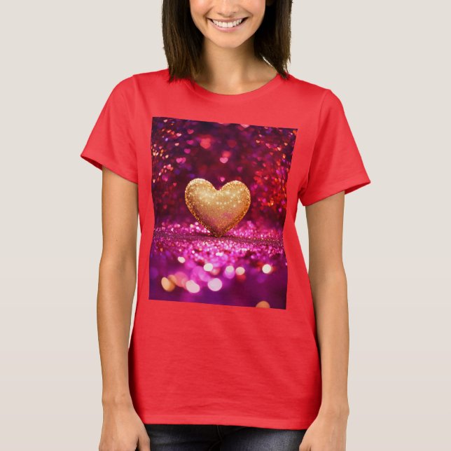 Eleganter T - Shirt für Herzdesign (Vorderseite)