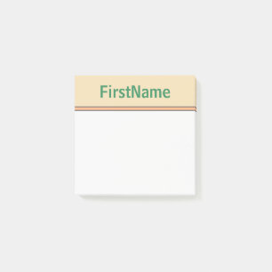 Eleganter TAN-Hintergrund und Meergrün-mutiger Post-it Klebezettel