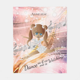 Eleganter Tanz Brünett Ballerina - Tanz Fleecedecke
