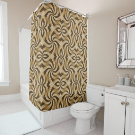 Eleganter Taupe Duschvorhang