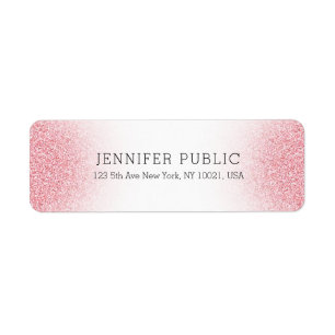 Eleganter Template Rosa Rose Gold Glitzer Weiß aus