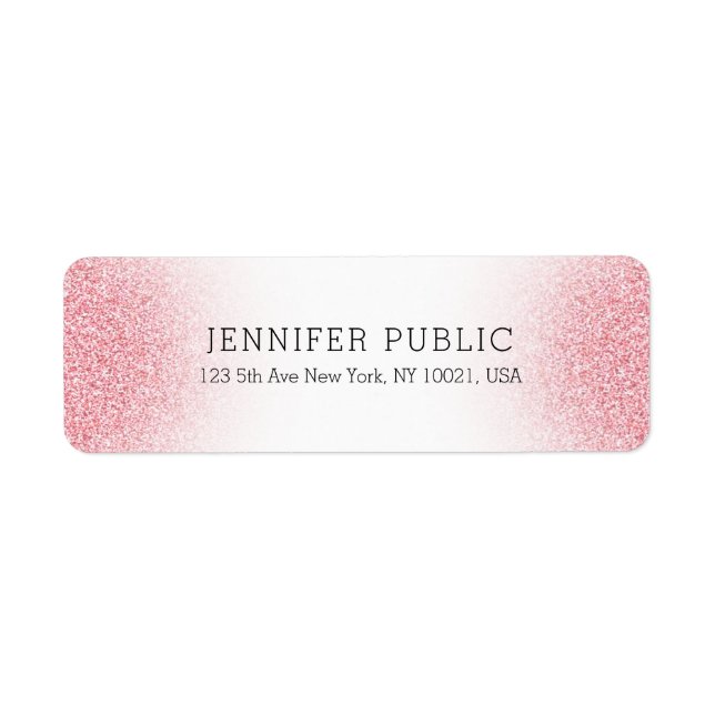 Eleganter Template Rosa Rose Gold Glitzer Weiß aus (Vorne)