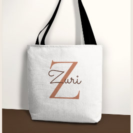 Eleganter Terrakotta-Monogramm-Anfang Z Benutzerna Tasche