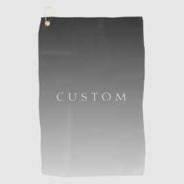 Eleganter Text über einfaches, modernes Grau Ombre Golfhandtuch