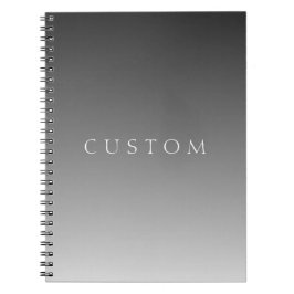 Eleganter Text über einfaches, modernes Grau Ombre Notizblock