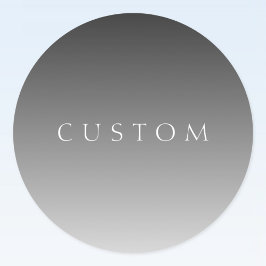 Eleganter Text über einfaches, modernes Grau Ombre Runder Aufkleber