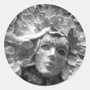 Eleganter Theater-Masken-Aufkleber Runder Aufkleber