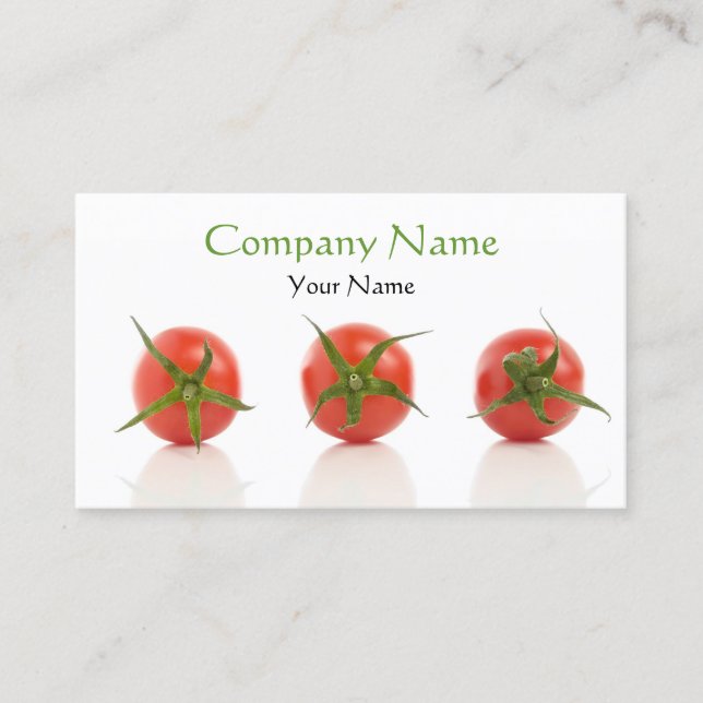 Eleganter Tomato Foto Gesundheit Bio Landwirtschaf Visitenkarte (Vorderseite)