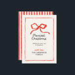 Eleganter, traditioneller roter Bug Weihnachten<br><div class="desc">Elegante moderne,  traditionelle Rot-Bug-Multiskript und Serifentypografie Frohe Weihnachtskarte.</div>