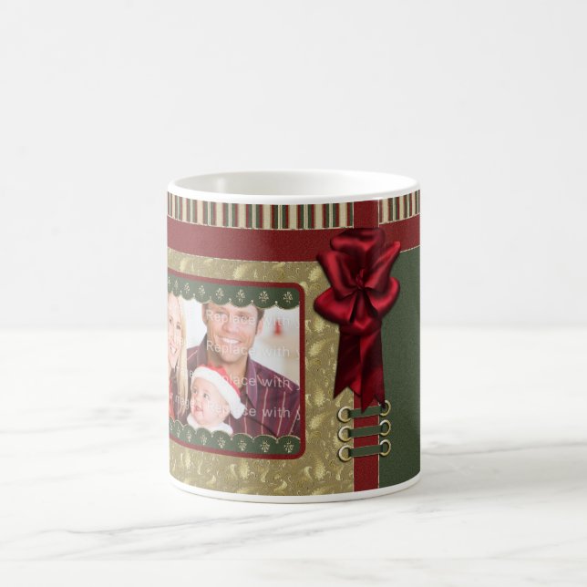 Eleganter traditioneller Weihnachtsentwurf Kaffeetasse (Mittel)