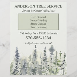 Eleganter Tree Service Arborist Trimming Flyer
