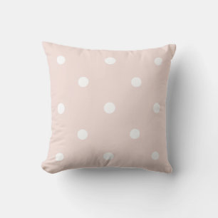 Eleganter Trend Farbvorlage Beige Weiße Polka Dot Kissen