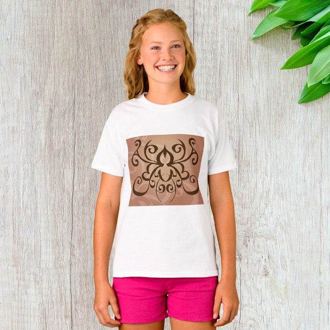 Eleganter Tribal Swirl Tattoo Style T-Shirt (Von Creator hochgeladen)