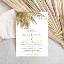 Eleganter Tropical Palm Tree Beach Hochzeit