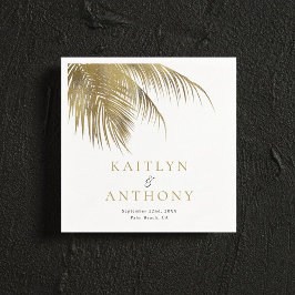 Eleganter Tropical Palm Tree Beach Hochzeit Serviette