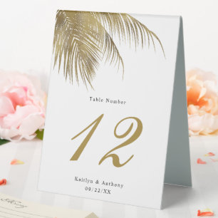 Eleganter Tropical Palm Tree Beach Hochzeitstisch  Tischaufsteller