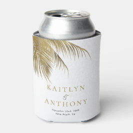 Eleganter Tropical Palm Tree Beach Wedding Gefalle Dosenkühler