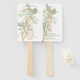 Eleganter tropischer Kupfer Palmen Trees Beach Hoc Fächer