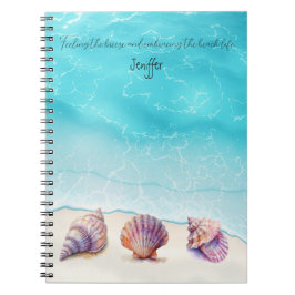 Eleganter tropischer Strand Seashells Pearls Nauti Notizblock