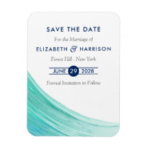 Eleganter türkisfarbener Tides Beach Save the Date