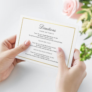 Eleganter Typ Schwarz & Weiß-Goldgrenzenverschluss Begleitkarte