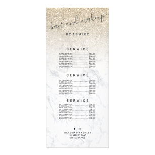eleganter Typografie-Marmor-leichte Gold-Glitzer o Werbekarte