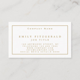 Eleganter typografischer Gold- und Line-Rand Visitenkarte