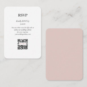 Eleganter UAWG QR-Code mit einfacher Rosa-Farbe Begleitkarte