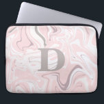 Eleganter unbedeutender rosa und weißer laptopschutzhülle<br><div class="desc">Stilvoller und girly Marmor im Rosa und im Weiß.</div>