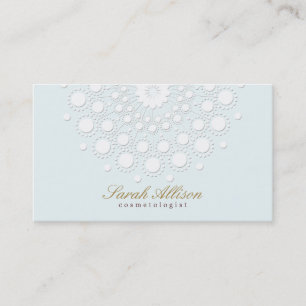 Eleganter und einfacher Kosmetologe Light Blue Visitenkarte