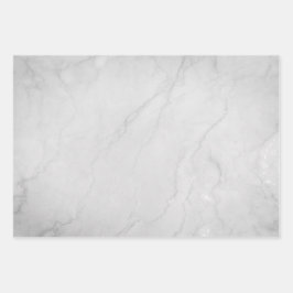 Eleganter und klassischer weißer Marmor Geschenkpapier Set