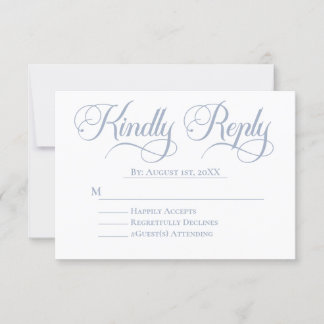 Eleganter und minimalistischer Hochzeitstil RSVP Karte