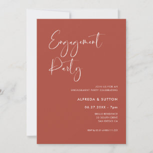 Eleganter und moderner Cottage Engagement Einladung