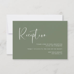 Eleganter und moderner dunkelbrauner Hochzeitsempf Einladung