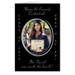 Eleganter und moderner Schwarz-Silber-Foto-Abschlu