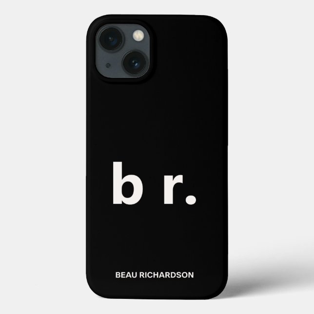 Eleganter und sanfter schwarzer QR-Code Case-Mate iPhone Hülle (Rückseite)