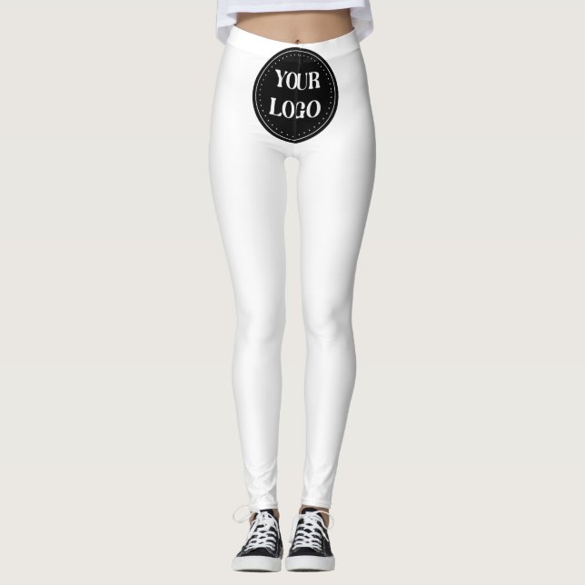 Eleganter und sanfter schwarzer QR-Code Leggings (Vorderseite)