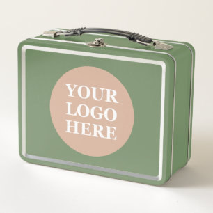 Eleganter und sanfter schwarzer QR-Code Metall Brotdose
