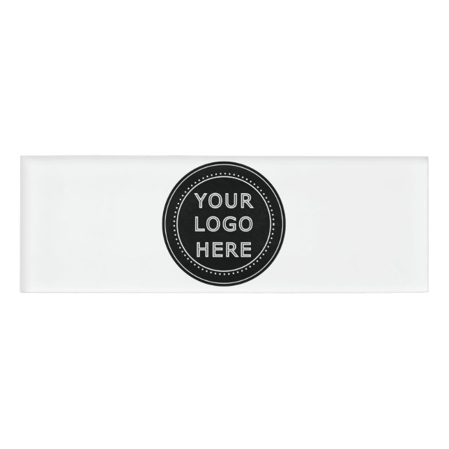 Eleganter und sanfter schwarzer QR-Code Namenschild (Vorderseite)