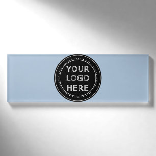 Eleganter und sanfter schwarzer QR-Code Namenschild