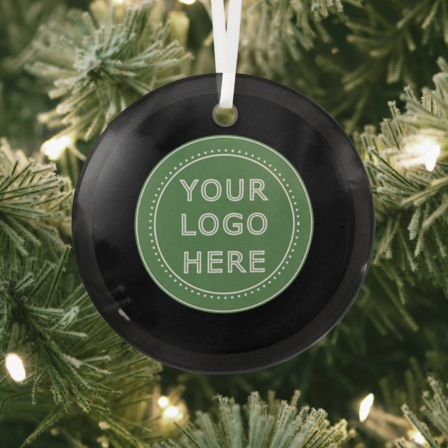 Eleganter und sanfter schwarzer QR-Code Ornament Aus Glas (InSitu)