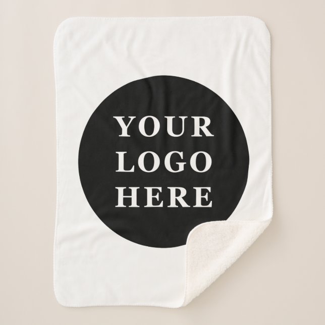 Eleganter und sanfter schwarzer QR-Code Sherpadecke (Vorderseite)