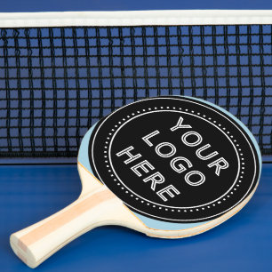 Eleganter und sanfter schwarzer QR-Code Tischtennis Schläger