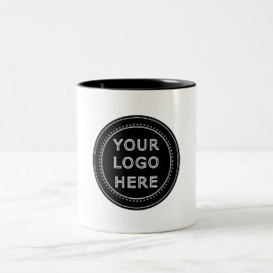 Eleganter und sanfter schwarzer QR-Code Zweifarbige Tasse