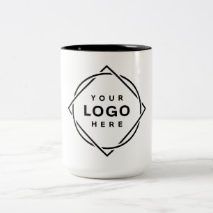 Eleganter und sanfter schwarzer QR-Code Zweifarbige Tasse