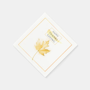 Eleganter und trendiger Goldener Erntedank Serviette