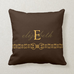 Eleganter und verzierter Monogramm-Gurt - Kissen